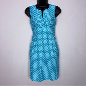 Jude Connally blue white chain link dress XS